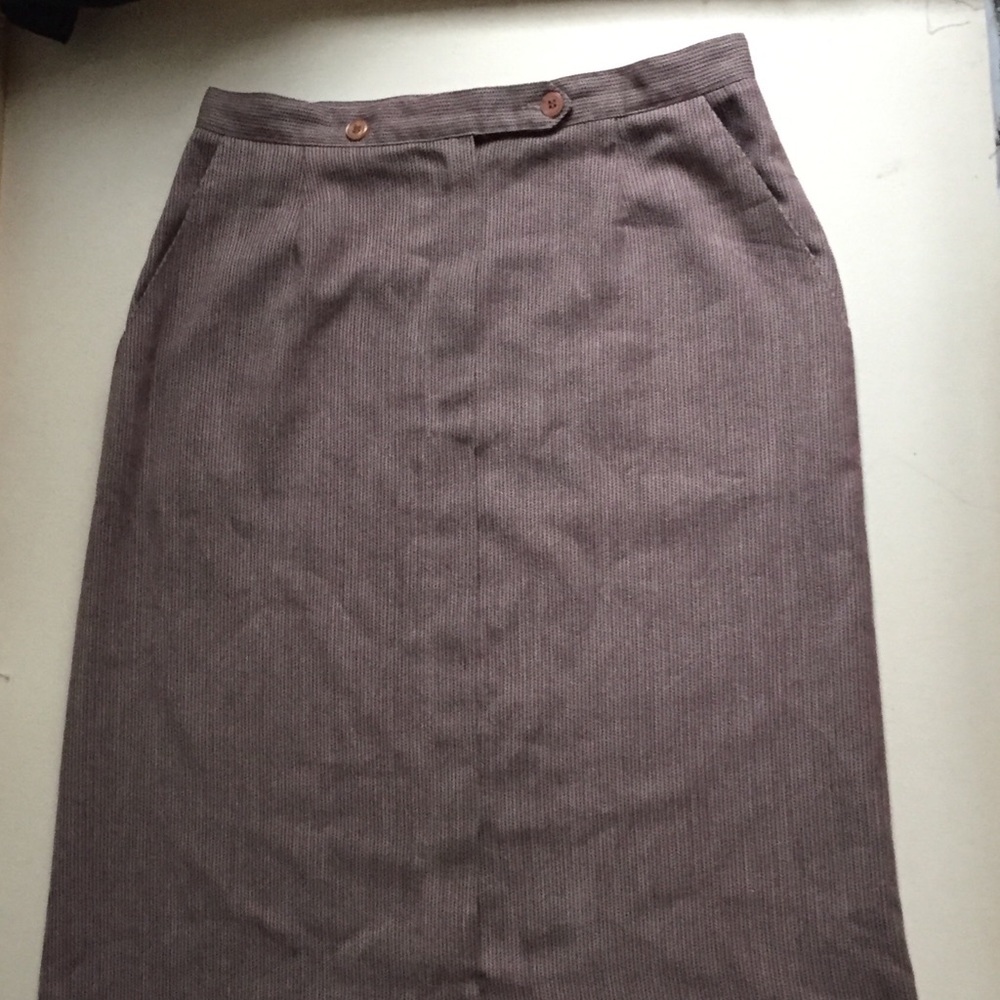 Vintage Retro pencil skirt by Panther, Brown, SZ M